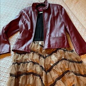 Overland Women's Burgundy Leather Jacket